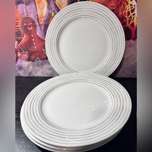 (4) Kate Spade New York Charlotte Street Grey East Dinner Plates